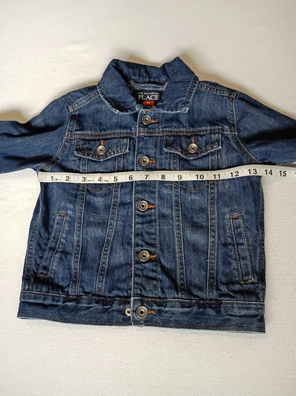 The Children's Place Kids Dark Blue Denim Jean Jacket Size 4T Classic Trucker
